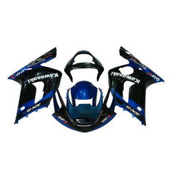 Kawasaki ZX-6R / 636 2003-2004 Blue and Black fairing kit front view