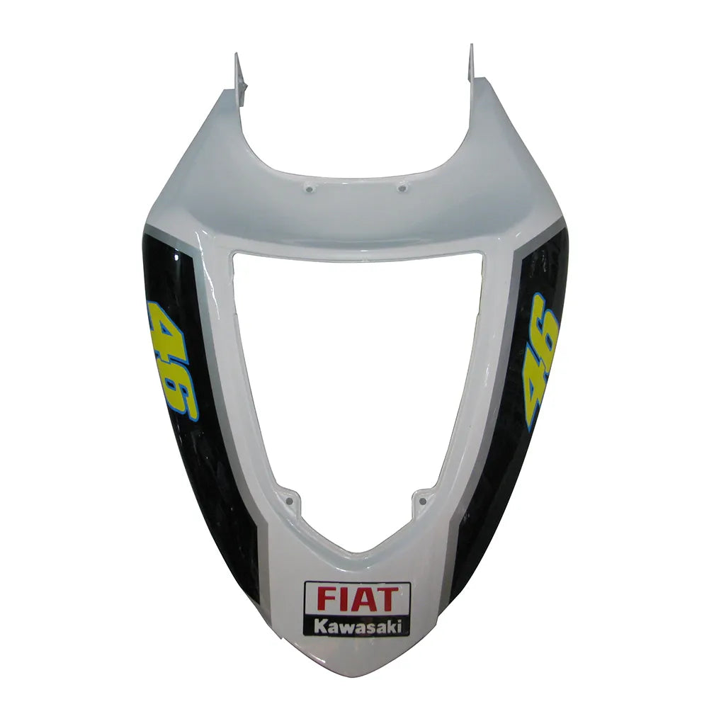 Kawasaki ZX-6R / 636 2005-2006 Blue, White, and Black No 46 tail section fairing detail view 5