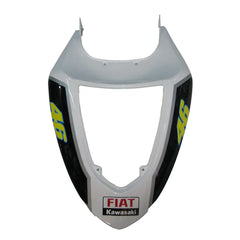 Kawasaki ZX-6R / 636 2005-2006 Blue, White, and Black No 46 tail section fairing detail view 5