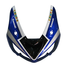 Kawasaki ZX-6R / 636 2005-2006 Blue, White, and Black No 46 tail section fairing detail view 1