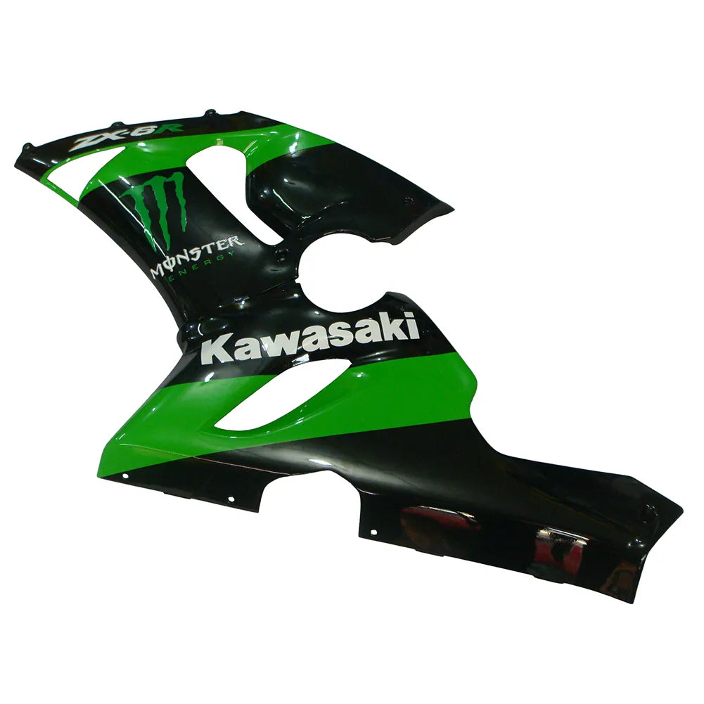 Kawasaki ZX-6R / 636 2005-2006 Green Monster Edition A tail section fairing rear view
