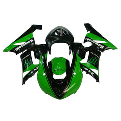 Kawasaki ZX-6R / 636 2005-2006 Green Monster Edition A fairing kit front view