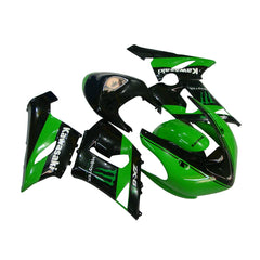 Kawasaki ZX-6R / 636 2005-2006 Green Monster Edition A fairing kit left side view