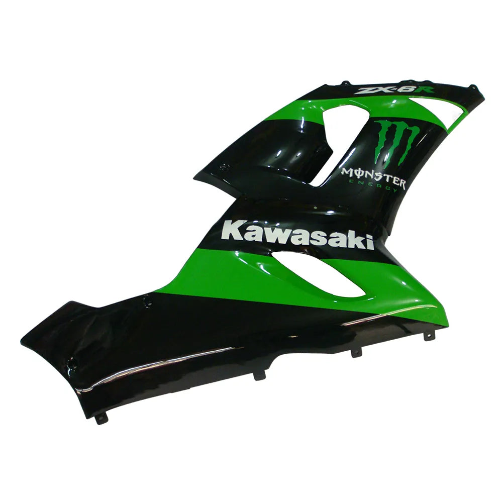 Kawasaki ZX-6R / 636 2005-2006 Green Monster Edition A tail section fairing side view