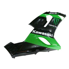 Kawasaki ZX-6R / 636 2005-2006 Green Monster Edition B tail section fairing side view