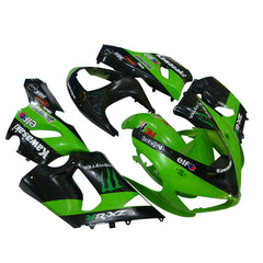Kawasaki ZX-6R / 636 2005-2006 Green Monster Edition C fairing kit left side view