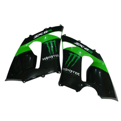 Kawasaki ZX-6R / 636 2005-2006 Green Monster Edition D tail section fairing side view