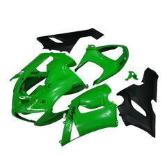 Kawasaki ZX-6R / 636 2005-2006 Green and Black Style A full fairing kit set view