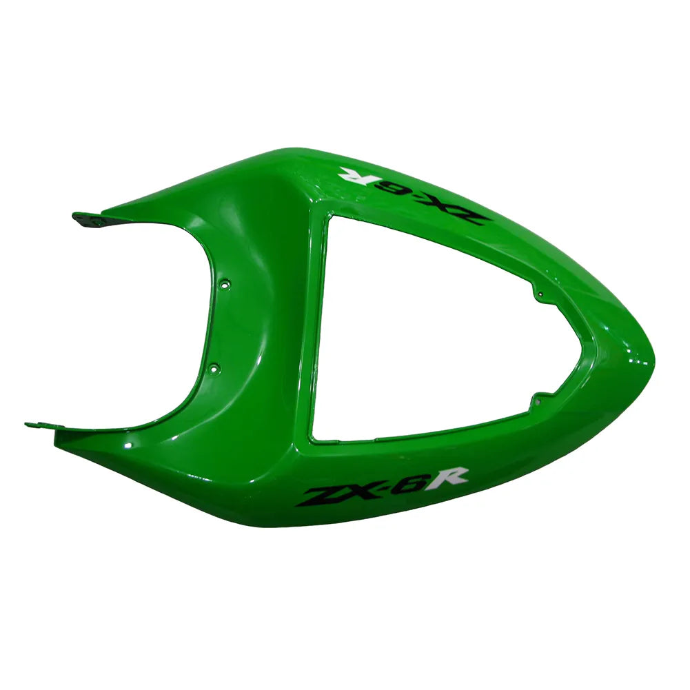 Kawasaki ZX-6R / 636 2005-2006 Green and Black Style A tail section fairing detail view 18
