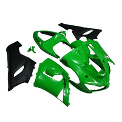 Kawasaki ZX-6R / 636 2005-2006 Green and Black Style A fairing kit left side view