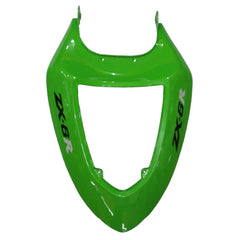 Kawasaki ZX-6R / 636 2005-2006 Green and Black Style B tail section fairing detail view 5