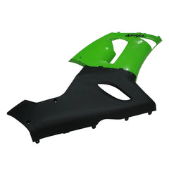 Kawasaki ZX-6R / 636 2005-2006 Green and Black Style B tail section fairing side view