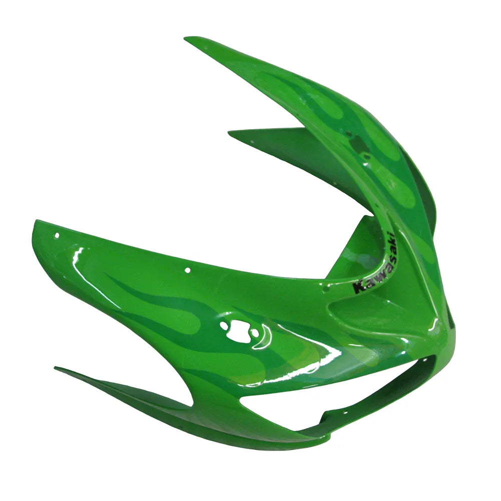 Kawasaki ZX-6R / 636 2005-2006 Green Flame tail section fairing detail view 2
