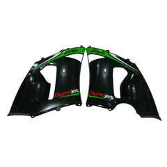 Kawasaki ZX-6R / 636 2005-2006 Green and Black with Logos fairing kit detail detail view 10