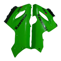 Kawasaki ZX-6R / 636 2005-2006 Green and Black with Logos fairing kit detail detail view 9