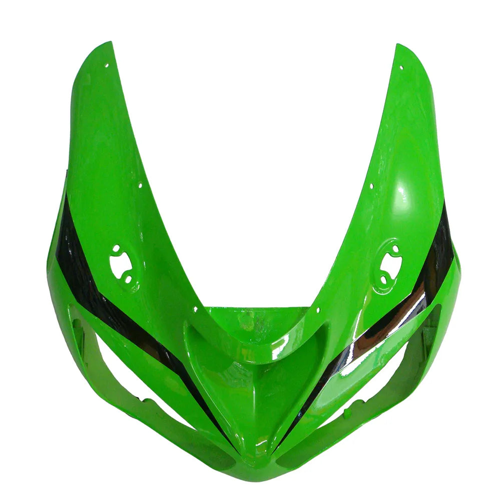 Kawasaki ZX-6R / 636 2005-2006 Green and Black with Logos fairing kit detail detail view 11