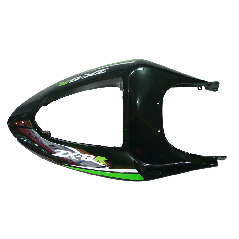 Kawasaki ZX-6R / 636 2005-2006 Green and Black with Logos fairing kit detail detail view 18