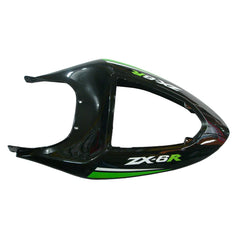 Kawasaki ZX-6R / 636 2005-2006 Green and Black with Logos fairing kit detail detail view 19