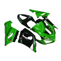 Kawasaki ZX-6R / 636 2005-2006 Green and Black with Logos fairing kit detail detail view 3