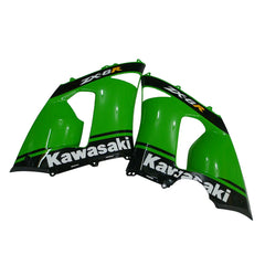 Kawasaki ZX-6R / 636 2005-2006 Green and Black No 76 fairing kit detail detail view 9