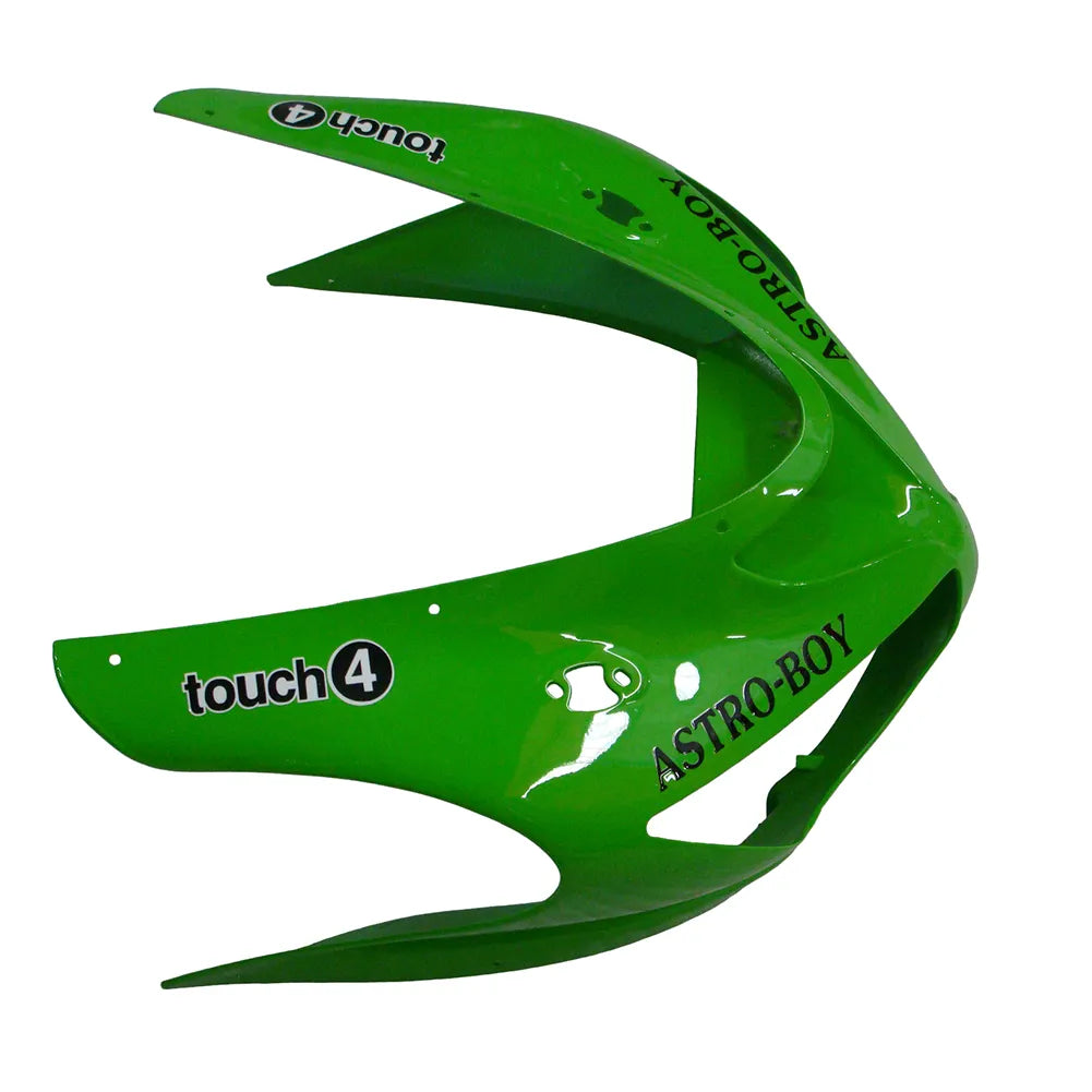Kawasaki ZX-6R / 636 2005-2006 Green and Black No 76 fairing kit detail detail view 15