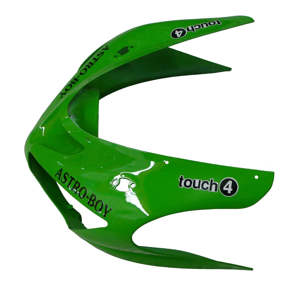 Kawasaki ZX-6R / 636 2005-2006 Green and Black No 76 fairing kit detail detail view 21
