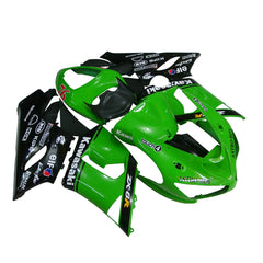 Kawasaki ZX-6R / 636 2005-2006 Green and Black No 76 fairing kit detail detail view 3