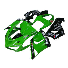 Kawasaki ZX-6R / 636 2005-2006 Green and Black No 76 fairing kit detail detail view 6