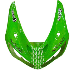 Kawasaki ZX-6R / 636 2005-2006 Green, Black, and White Raindrop Edition tail section fairing detail view 1