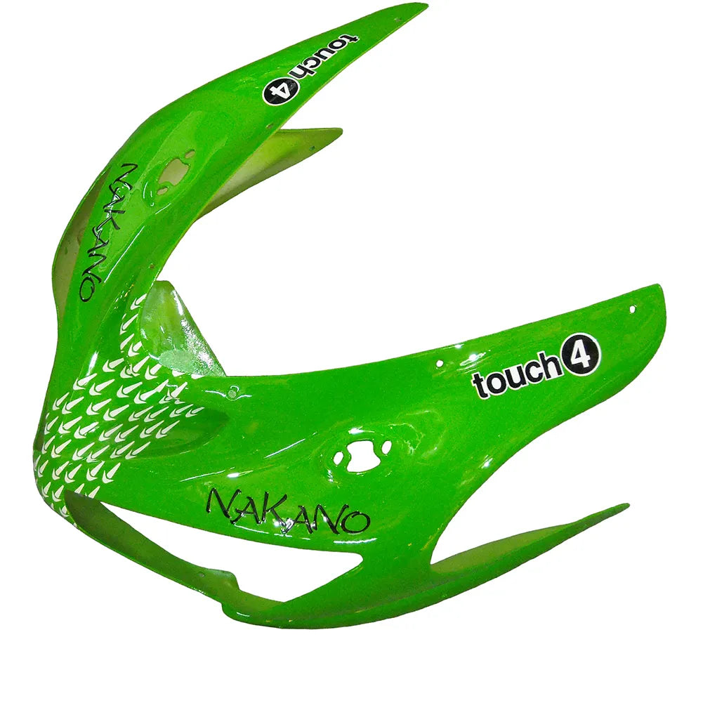 Kawasaki ZX-6R / 636 2005-2006 Green, Black, and White Raindrop Edition tail section fairing detail view 2