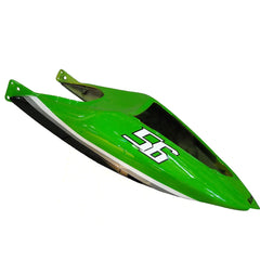 Kawasaki ZX-6R / 636 2005-2006 Green, Black, and White Raindrop Edition tail section fairing detail view 4
