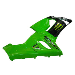 Kawasaki ZX-6R / 636 2005-2006 Green, Black, and Green Monster Edition A tail section fairing detail view 1