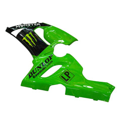 Kawasaki ZX-6R / 636 2005-2006 Green, Black, and Green Monster Edition A tail section fairing side view