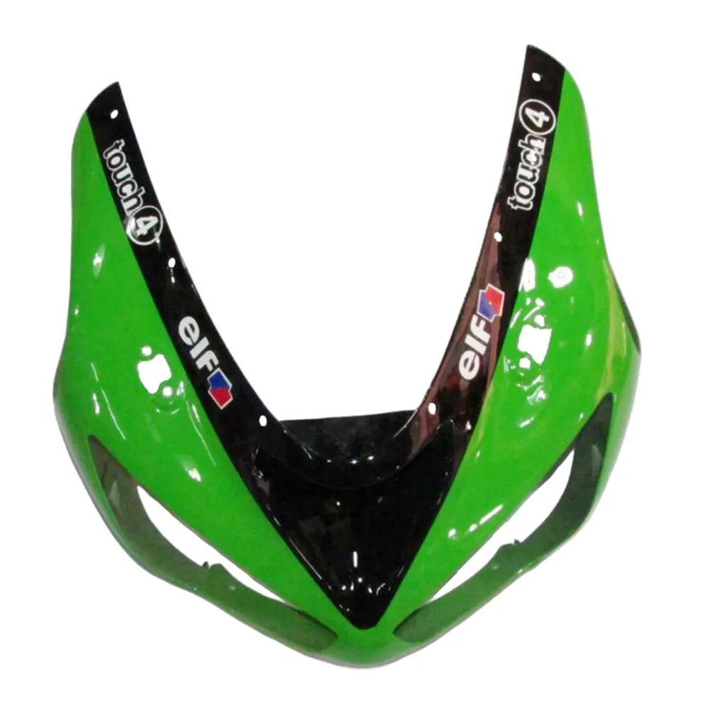 Kawasaki ZX-6R / 636 2005-2006 Green, Black, and Green Monster Edition B fairing kit front view