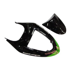 Kawasaki ZX-6R / 636 2005-2006 Green, Black, and Green Monster Edition B tail section fairing detail view 2