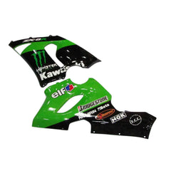 Kawasaki ZX-6R / 636 2005-2006 Green, Black, and Green Monster Edition B tail section fairing rear view