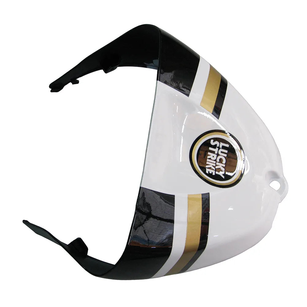 Kawasaki ZX-6R / 636 2005-2006 Black and White Lucky Strike Edition with Logos tail section fairing detail view 6