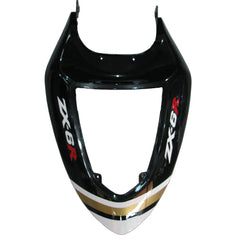 Kawasaki ZX-6R / 636 2005-2006 Black and White Lucky Strike Edition with Logos tail section fairing detail view 10
