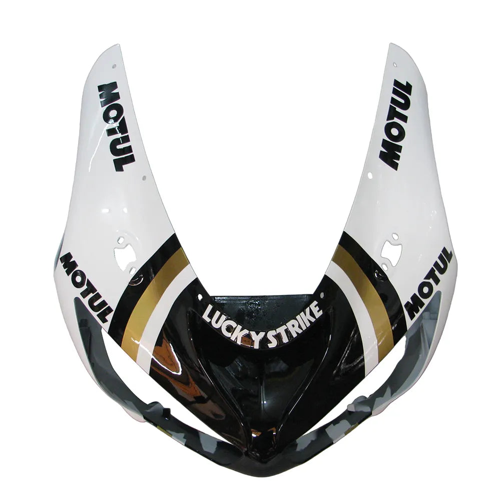 Kawasaki ZX-6R / 636 2005-2006 Black and White Lucky Strike Edition with Logos tail section fairing detail view 7