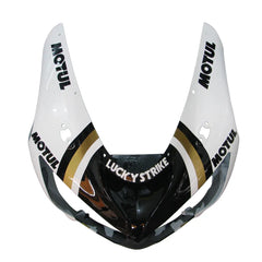 Kawasaki ZX-6R / 636 2005-2006 Black and White Lucky Strike Edition with Logos tail section fairing detail view 7