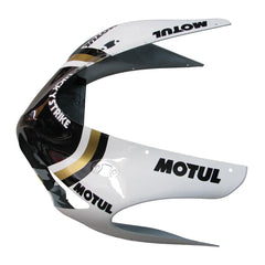 Kawasaki ZX-6R / 636 2005-2006 Black and White Lucky Strike Edition with Logos tail section fairing detail view 8