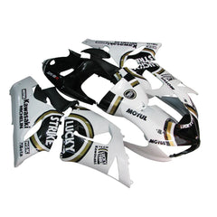 Kawasaki ZX-6R / 636 2005-2006 Black and White Lucky Strike Edition with Logos fairing kit left side view