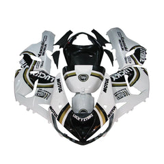 Kawasaki ZX-6R / 636 2005-2006 Black and White Lucky Strike Edition with Logos tail section fairing rear view