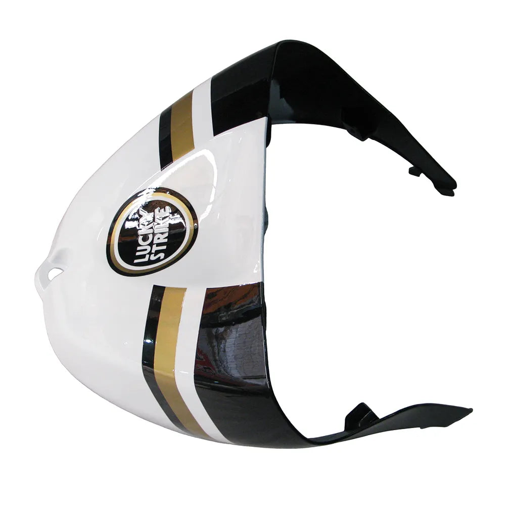 Kawasaki ZX-6R / 636 2005-2006 Black and White Lucky Strike Edition with Logos tail section fairing detail view 5