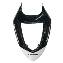 Kawasaki ZX-6R / 636 2005-2006 Black, White, and Green Monster Edition with Logos tail section fairing detail view 10