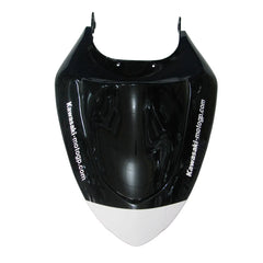 Kawasaki ZX-6R / 636 2005-2006 Black, White, and Green Monster Edition with Logos tail section fairing detail view 11