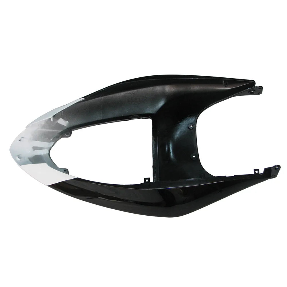 Kawasaki ZX-6R / 636 2005-2006 Black, White, and Green Monster Edition with Logos tail section fairing detail view 13