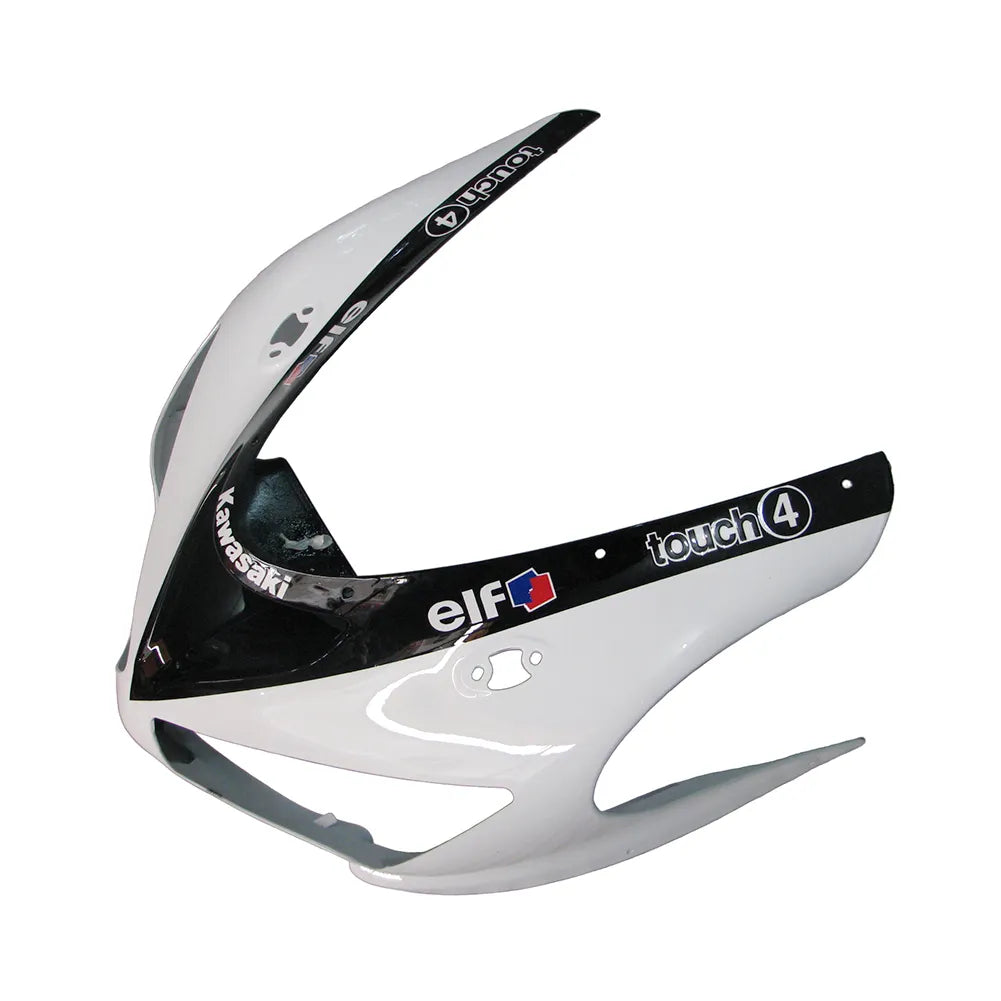 Kawasaki ZX-6R / 636 2005-2006 Black, White, and Green Monster Edition with Logos tail section fairing detail view 7