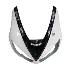 Kawasaki ZX-6R / 636 2005-2006 Black, White, and Green Monster Edition with Logos tail section fairing detail view 6