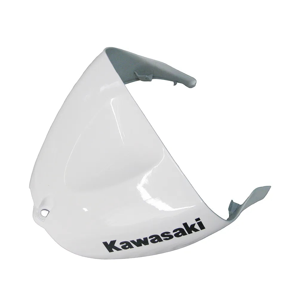 Kawasaki ZX-6R / 636 2005-2006 Black, White, and Green Monster Edition with Logos tail section fairing detail view 8